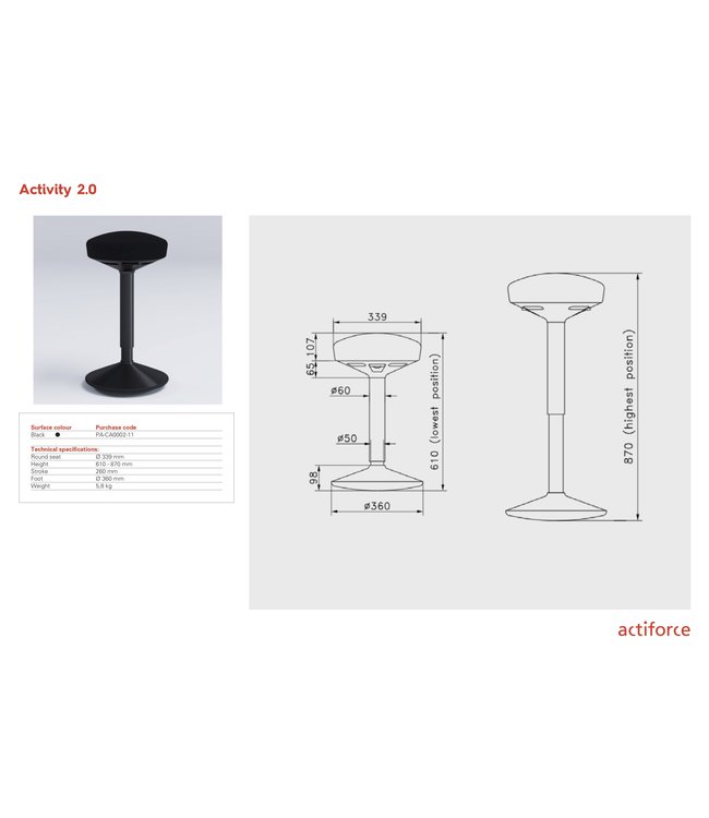 Actiforce Activity stool - Actiforce