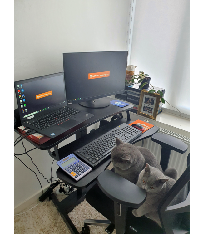Updesk High Handmatig compact sta-zit bureau