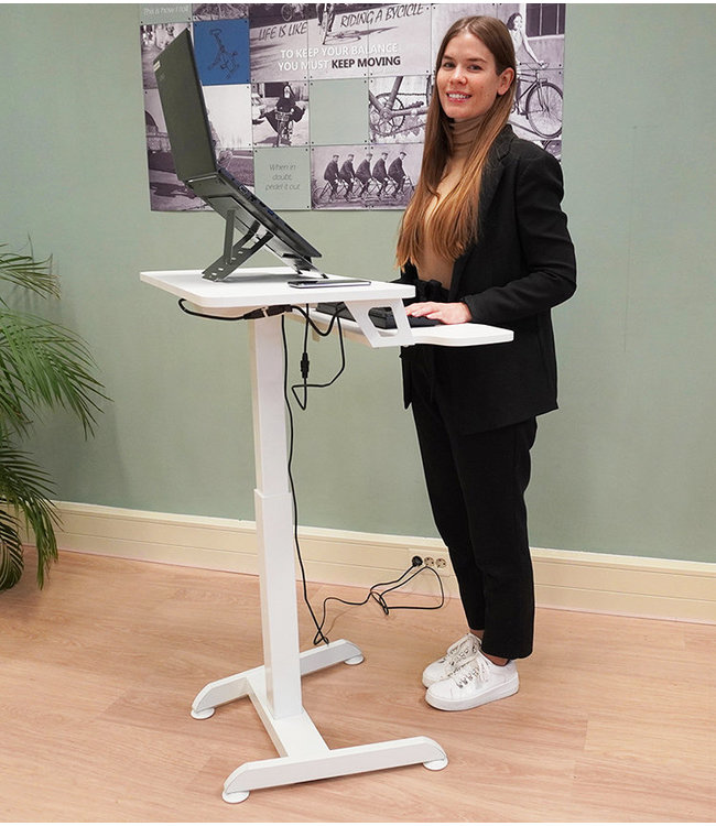 Updesk High Elektrisch compact sta-zit bureau