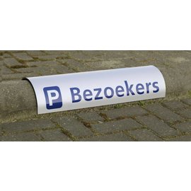 Parkeerbord blanco voor over betonrand 20 cm