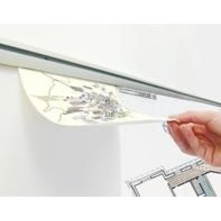 Ophangen van werkbon en tekening profiel 50 cm.