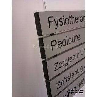 Hangbord met 3 panelen en tekst.