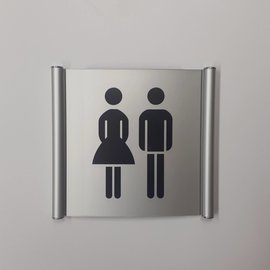 Toiletbordje Dames heren toilet wandmodel systeem P