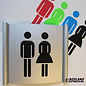 Toiletbordje wandmodel systeem P dames en pictogram