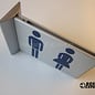 Toiletbordje Herentoilet haaks op de muur