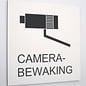 Camerabewaking bord 50x50 cm zwart wit