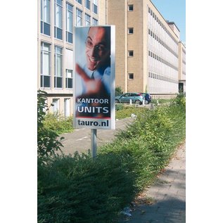 Reclamezuil 1 paal 69x220 cm met full colour