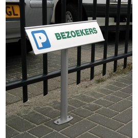 Parkeerbord P 16,4 x 50 cm aluminium profiel