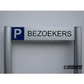 Parkeerbord Bezoekers op 2 palen luxe