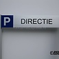 Parkeerbord Directie luxe frame paneel 10x50 cm en 2 palen