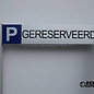 Parkeerbord Gereserveerd luxe frame paneel 10x50 cm en 2 palen