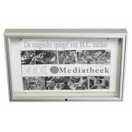 Informatievitrine, wandvitrine 1000 (A0)135x100 cm. LED licht