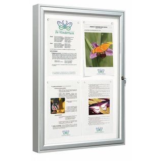 Informatievitrine, wandvitrine 75x135 cm 58mm dik Classic