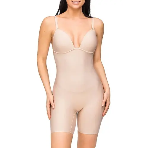 Nancy Ganz Women's Body Sculpt Low Back Bodysuit - Cameo