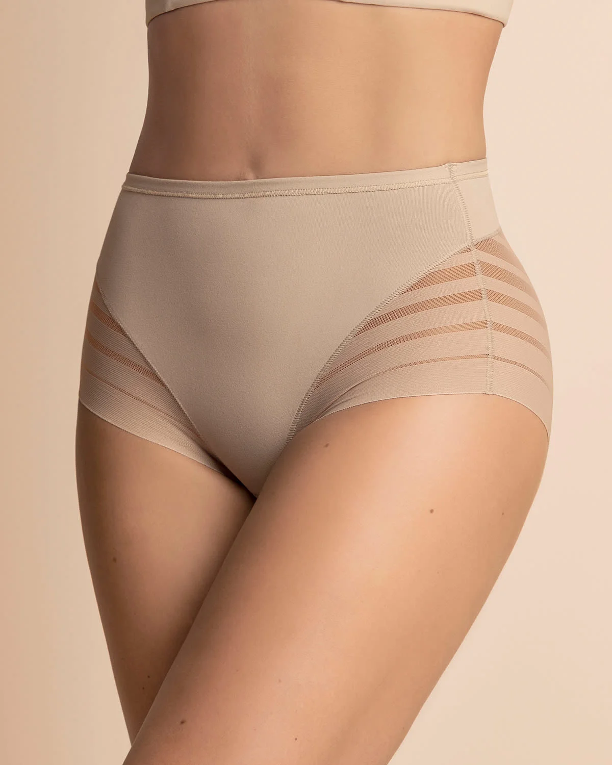 Lace Stripe Undetectable Slip Leonisa | 2 pack| Nude Black