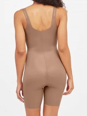 Thinstincts 2.0 Open bust Mid Thigh Bodysuit SPANX | Dark Nude