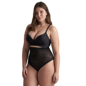 BYE BRA LACY WAIST SHAPING BLACK BRIEF BYE BRA LACY WAIST SHAPING BLACK BRIEF