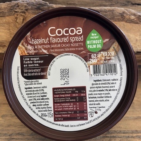 Suikerarme Chocolade Hazelnoot Pasta Proslank 115 gram