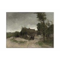 Huisje aan de zandweg door Anton Mauve - hollandsmooi