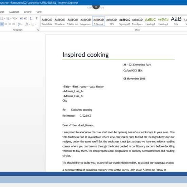 Word 2016 Course E-learning Intermediate