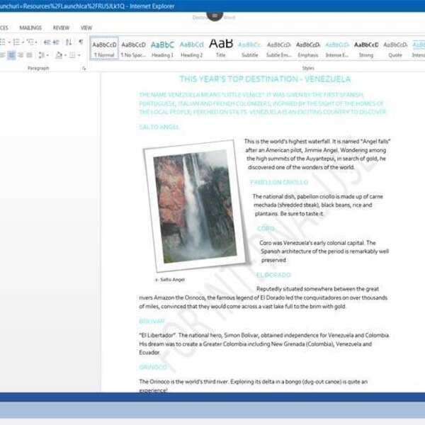 Word 2016 Course E-learning Intermediate