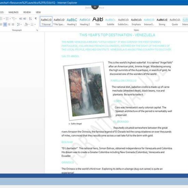 Word 2013 Course E-learning Intermediate