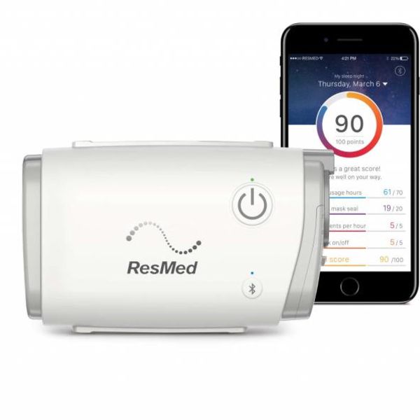 Reis autocpap apparaat Airmini van ResMed. Rmed