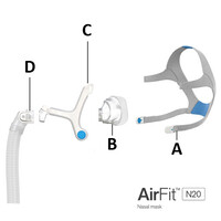 thumb-ResMed AirFit N20 - Winkelstück und Schlauch-2