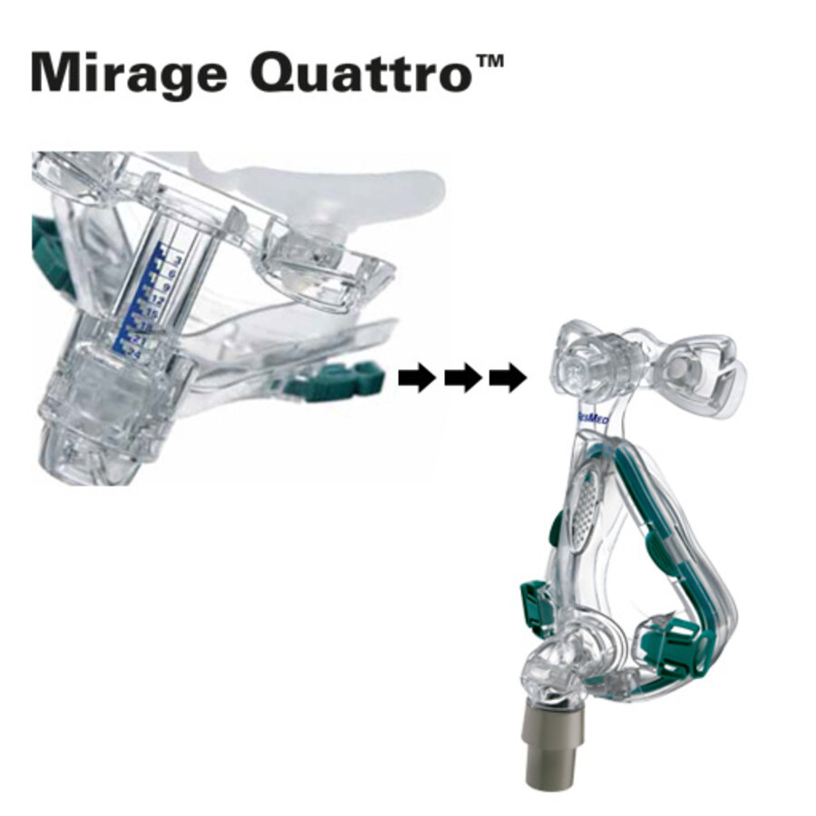 Mirage Quattro - Full Face cpap mask - ResMed-3