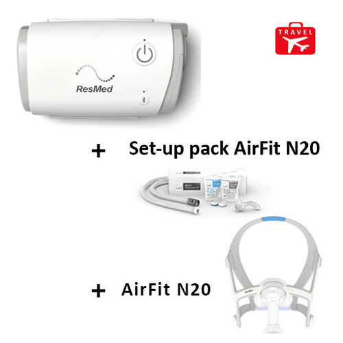 ResMed Airmini Autoset Reise-CPAP-Gerät mit AirFit N20-Maske 