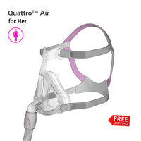 thumb-Quattro Air for Her -  Full Face cpap Mask - ResMed --1