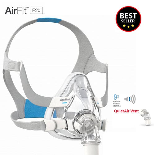 Resmed AirFit F20  Quiet Air- CPAP Full Face Mask 