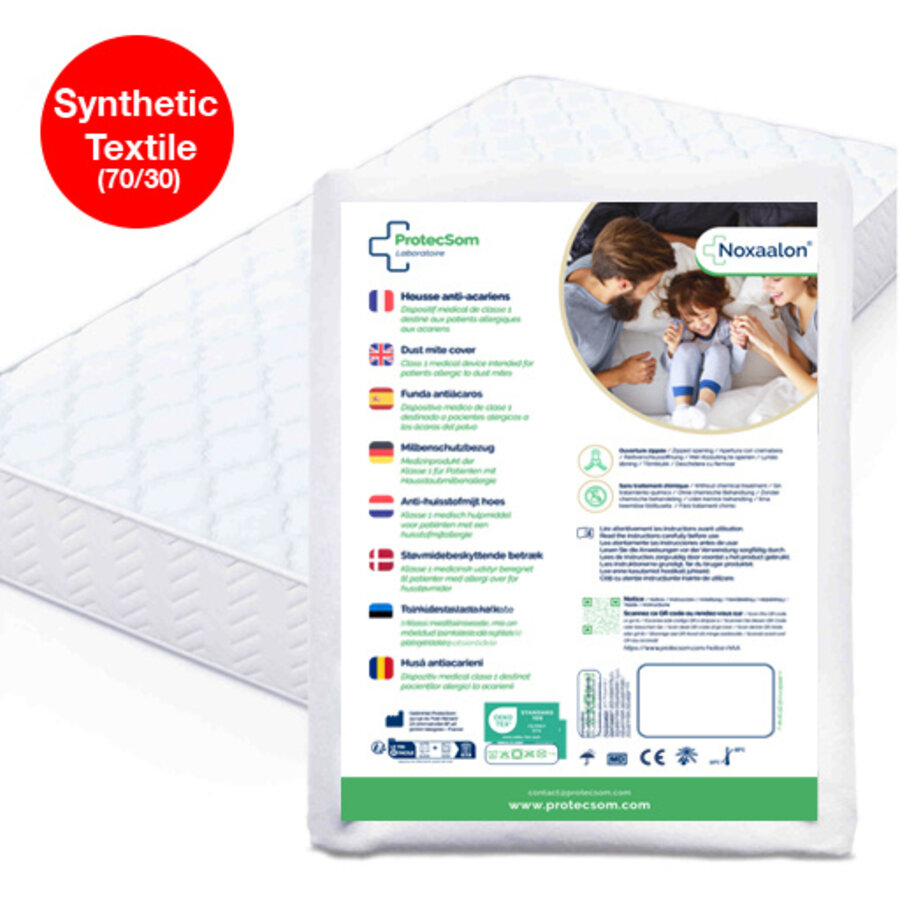 Anti-mite fitted sheets for mattress - Synthetic fabric - Noxaloon-2