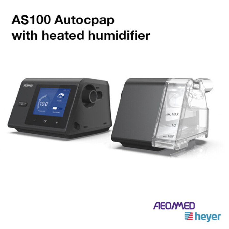 cpap apparaat - AS100 met verwarmde luchtbevochtiger-1