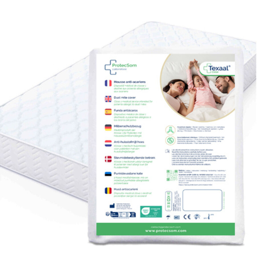 Anti-dust mite fitted sheets for mattress - 100% cotton - Texaal-1