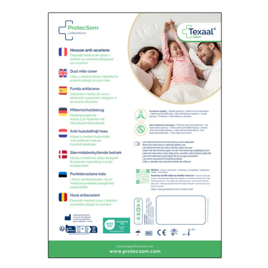 Milbenabweisende Spannbettlaken für Matratzen – 100 % Baumwolle – Texaal-2