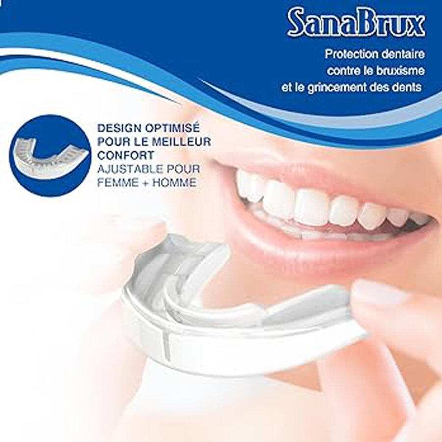 Sanabrux orthèse ou gouttière  dentaire pour protéger vos dents contre les effets du bruxisme ou du grincement des dents-4