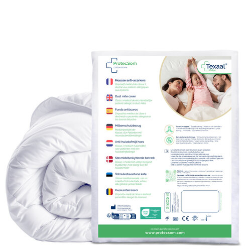 Anti-huisstofmijt dekbedovertrek – 100% katoen - Texaal® 