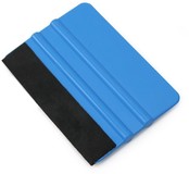 Squeegee window film applicator with felt edge side