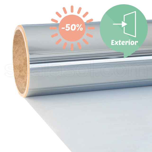 Solar Protection Film | SPM50E | Slightly tinted / Mirror | Sample Solar Protection Film | SPM50E | Slightly tinted / Mirror | Sample