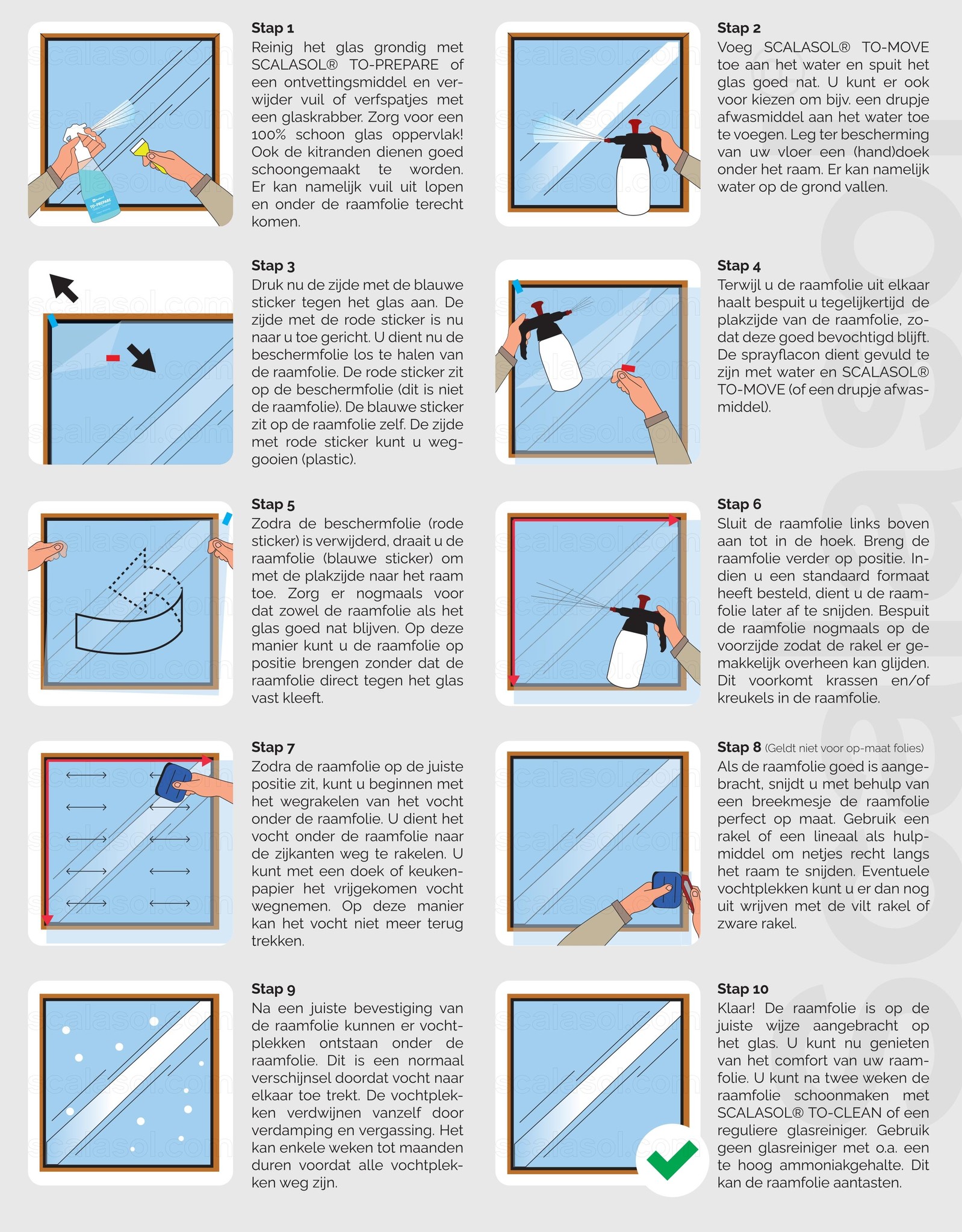 Raamfolie Plakinstructie