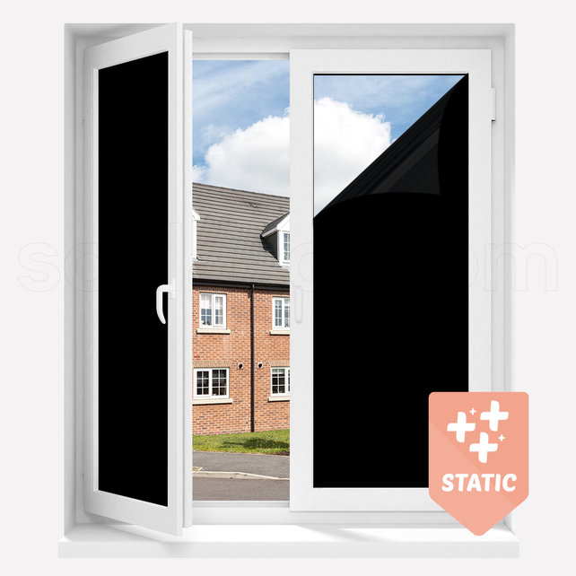 Blackout Window Film | XBOS | Black | Sample