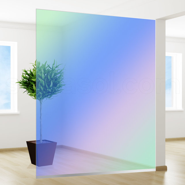 Chameleon Window Film | QLK | Blue Multi / Rainbow effect