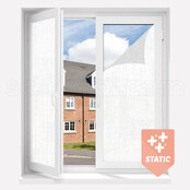 Textile look Window Film | Static | QPT | White / Fabric effect | Sample