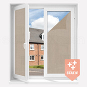 Textiel Look Raamfolie | YQF | Statisch | Taupe | Sample Textiel Look Raamfolie | YQF | Statisch | Taupe | Sample