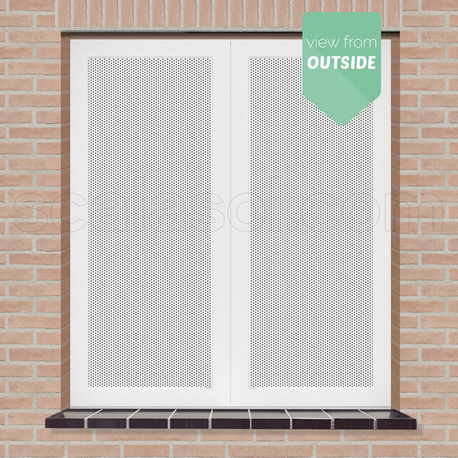 Sichtschutzfolie | P1WV | Perforierte Lochfolie Weiß | Pro Rolle Sichtschutzfolie | P1WV | Perforierte Lochfolie Weiß | Pro Rolle