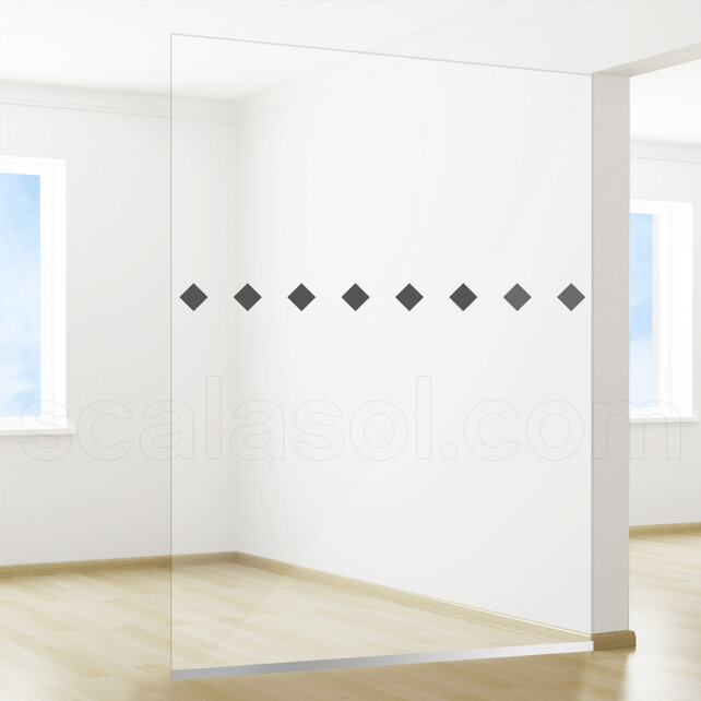 Veiligheid Raamfolie | Anti-doorloop aanduiding | Ruit patroon