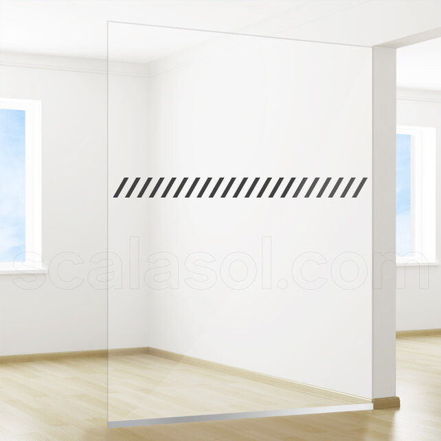 Security Window Film | Anti-passage indication | Stripes diagonally