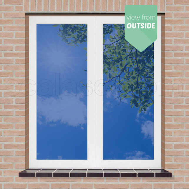 Privacy Window Film | PPC15 | Blue Mirror | Sample