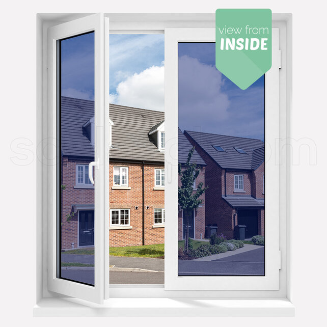 Privacy Raamfolie | PPC10 | Blauw Spiegel| Sample